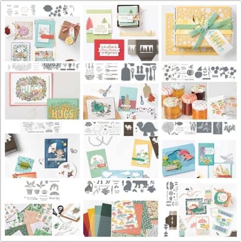 Metal Cutting Dies and Stamps Stencils For DIY Scrapbooking Photo Album Die Cut Embossing Paper Card New Dies and Stamps 2021