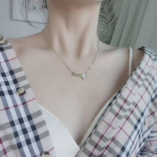 316L Stainless Steel Fashion Fine Jewelry Casual Minimalism Shell Smiling Face Charms Chain Choker Necklaces Pendants For Women