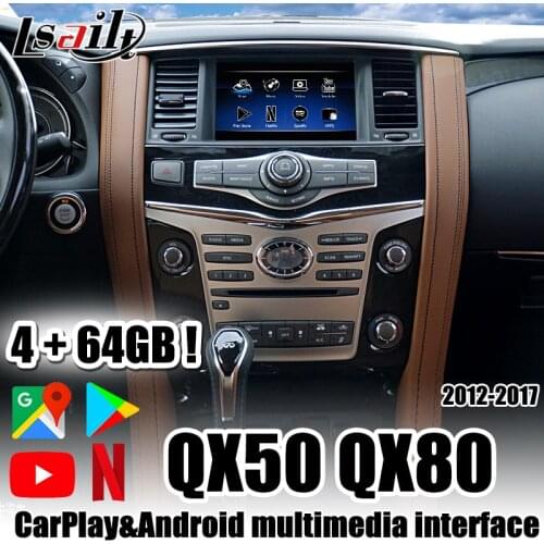 Android 9.0 multimedia Video Interface support Android/CarPlay auto for Infiniti 2018-2020 QX80 QX60 QX56 by Lsailt