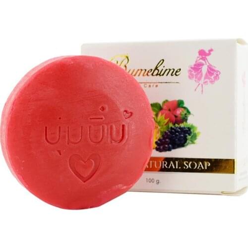 Natural Handmade Whitening Soap Fruits Extract Whitening Bright Mask Thailand Dark Reduce Skin Genuine Bumebime White Spot G7F6
