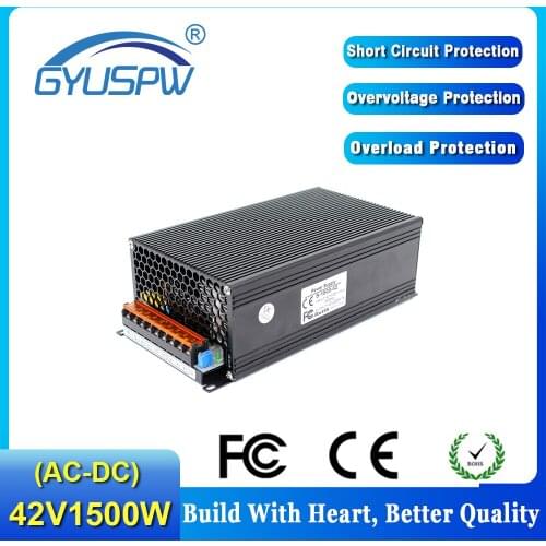 Single Output Switching Power Supply Transformer 110 220V AC To DC 42V 35.7A 1500W Power Adapter Driver for CNC CCTV Machinery