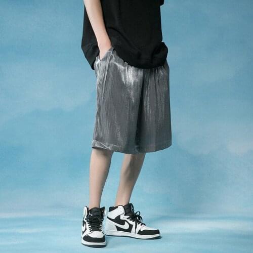 2021 Solid Mens Shorts Summer Mens Beach Shorts Harajuku Streetwear Jogger Shorts Hip Hop Shorts Korean Sportswear Shorts