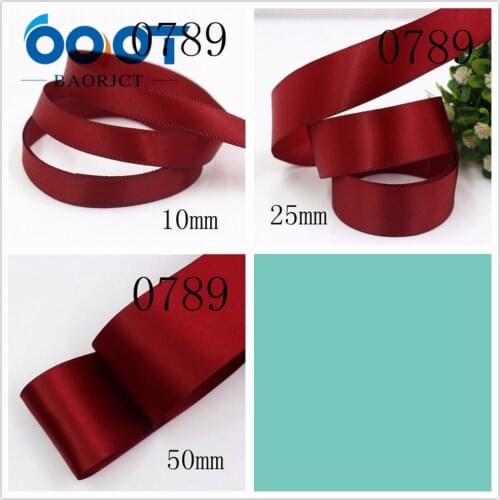OOOT BAORJCT 184061 10/25/50 mm 10 yards Solid color printed Polyester ribbon,Clothing accessories,DIY jewelry wedding package