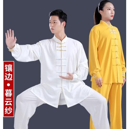 Autumn Unisex Men Kungfu Tai Chi Martial Arts Uniforms Chinese Traditional Loose Shirt+pant Jogger Casual Workout Meditation Set