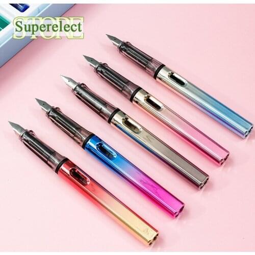 1 pcs Colourful Ink Sac Fountain Pen set Fountain Pen Ink Cartridges Refills Blue Black Drawing School Office Supplies