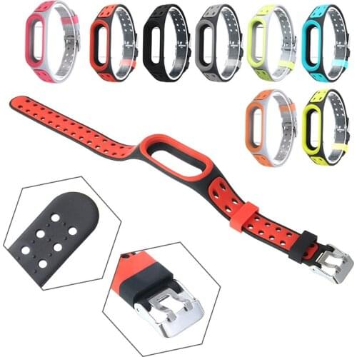 Silicone Replacement Strap For Xiaomi MI Band 3/4 Strap Wristband Fashion Dual Color Sport Breathable Watchbands For Men Women