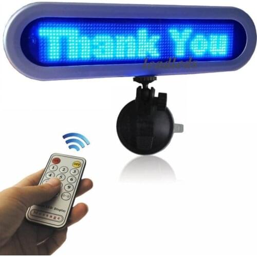 28 cm 12V Blue store window car rear window LED scrolling display board South Korea Russia English advertising sign