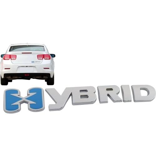 Blue Chrome HYBRID for ESCALADE MALIBU SIERRA SILVERADO Nameplate Emblem Badge Sticker
