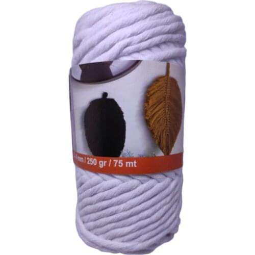 Twisted Cotton Macrame (Macrame) Scanning Floss White 250 Gram 100% Cotton 4mm Cord Colorful Braided Solid Core Cord For DIY Mac