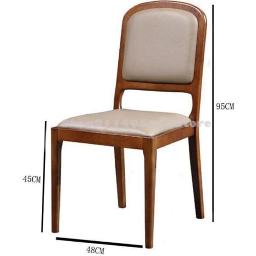 Modern Minimalist Home Nordic Restaurant Hotel Dining Chair Solid Wood Backrest Casual Creative Net Red Dining Chair