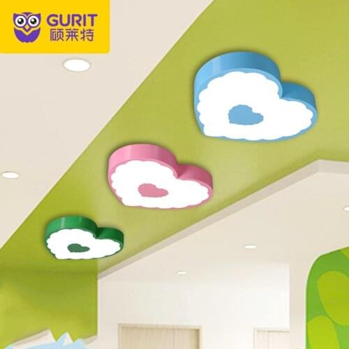 Modern cartoon childrens room ceiling lamp color heart-shaped maternal and child childrens clothing store early classroom led