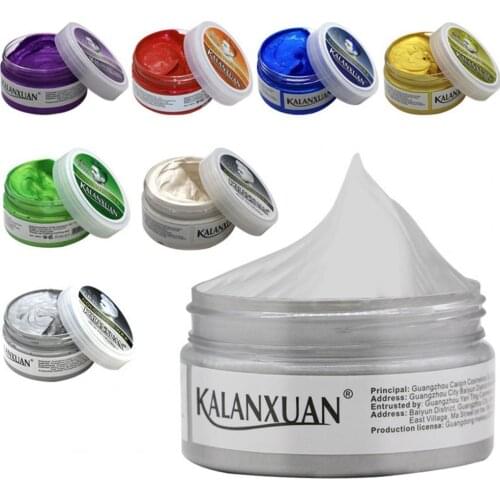 Cosplay Hair Wax Women Men 9 colors Long Lasting No Discoloration Temporary Hair Color Hairstyle Cream Hair Care Styling