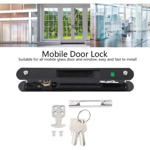 20x2.8cm Home Security Sliding Door Window Hook Lock Modern Mobile Glass Door Single Double Sided Lock Catch for Door Lock