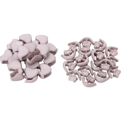 20Pcs Foldable Plastic Clip Fastener Zipper Pulls Cord End Locks Clothes Bags Paracord Zip Puller Fixer Clasps DIY Stopper Craft