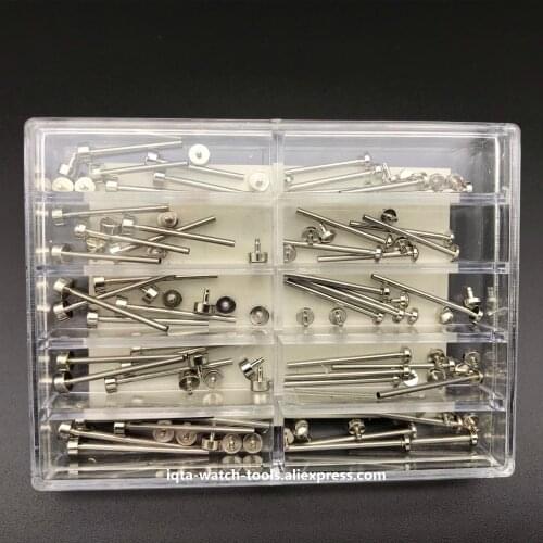 1 Set Generic Stainless Steel Rivet Pin Assortment for Leather Strap Bracelet Repair Tools Watch Parts