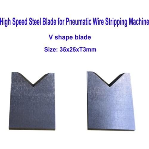 1 PCS Pneumatic Wire Stripping Machine Blade V Shape Knife for Round Cable Stripping Peeling