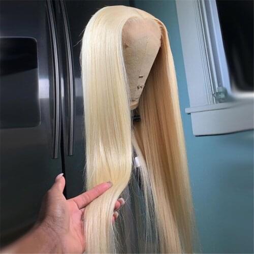 613 Lace Front Wig 180% Bone Straight Human Hair Wig For Women 613 Transparent Lace Wigs Brazilian Hair Wigs Remy Hair
