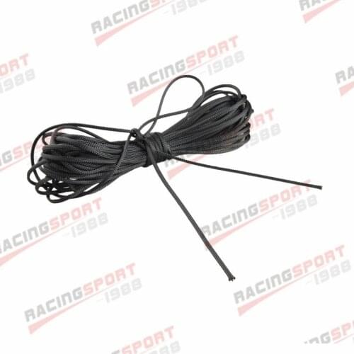 15M (50FT) 3MM Expandable Wire Cable Sleeving Sheathing Braided Loom Tubing BLACK
