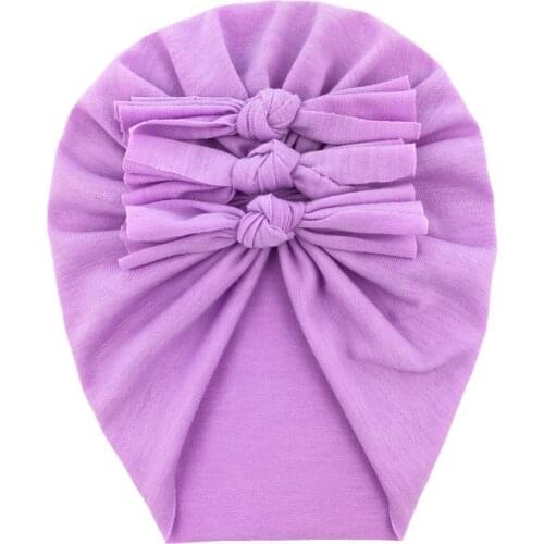 20 Pcs/Lot,Candy Colors Baby Girls Turban Hats Newborn Infant Pleated Wrap Bow Decor Beanies Hat Caps All matching Kids Hats