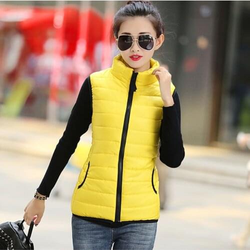 2020 New Arrival Waistcoat Vests For Women Light Down Vest Women Portable Warm Waistcoat Snow Wear Sleeveless Jacket Coat Winter
