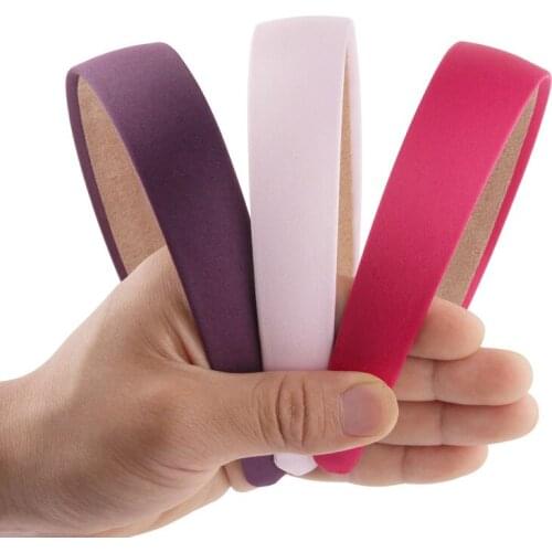 3CM Satin Hair Band Fashion Women Thick Sponge Velvet Headband Ladies Hair Band Childrens DIY Jewelry Accessories