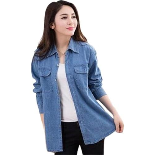 BAQCN Womens Denim Shirts