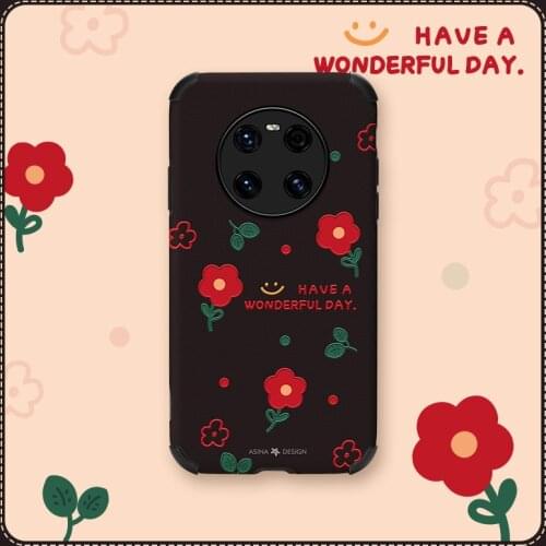 ASINA Imitation Lambskin Case For Huawei Mate 40 30 20 Pro Silicone Edge Cute Cover Capa For Huawei Honor 20 30 8x 9x 9a Flower