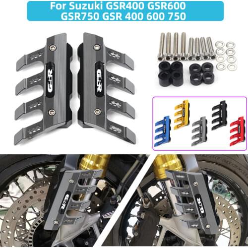 For Suzuki GSR400 GSR600 GSR750 GSR 400 600 Motorcycle Accessories CNC Aluminum Front Mudguard Anti-Drop Slider Protector Cover