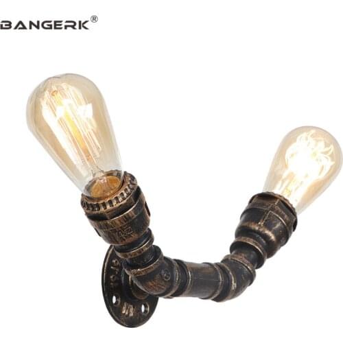 Double Industrial Vintage Wall Light LED Edison Loft Style Sconce Wall Lights Water Pipe Lamp Home Decor Indoor Lighting