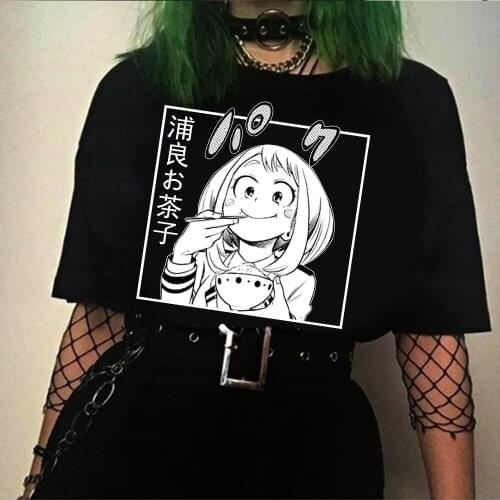 Anime T Shirt Japanese My Hero Academia Ochaco Uraraka Graphic Anime Short Sleeve T Shirt