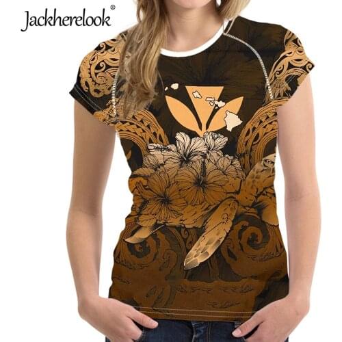 Jackherelook Large Size Vintage T Shirts for Teen Girls Kanaka Maoli Samoan Polynesian Brand Design Female Tops Tee Summer Shirt