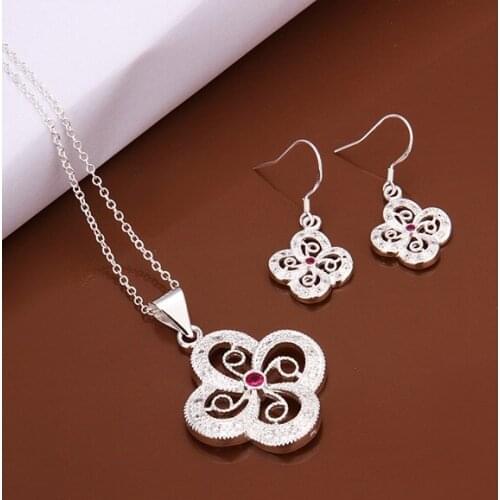 S463 925 sterling silver jewelry set, fashion jewelry set necklace earring /asmajjta giqaozxa