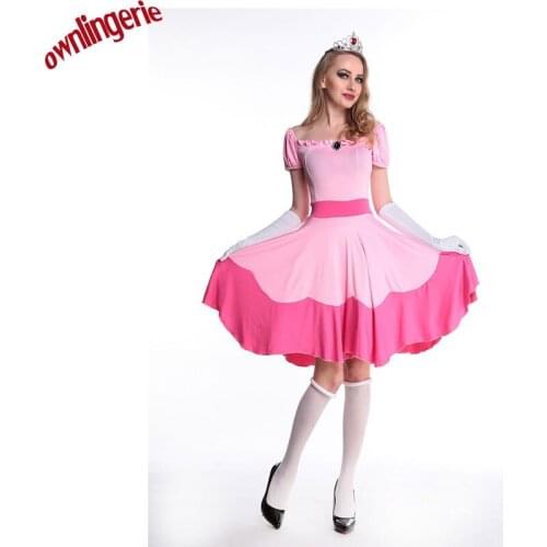 Halloween costumes fairy tale character play service nightclub cosplay Pink Princess Dress costumes w1751