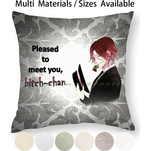Laito Sakamaki Husbando Pillow Case Throw Pillow Cover Cotton Linen Flax Laito Sakamaki Diabolik Lovers Anime Husbando Raito