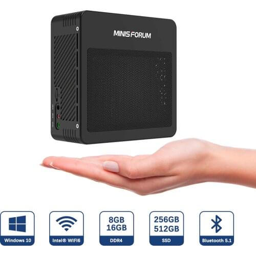 MINISFORUM X400 Windows 10 Pro WiFi 6 Mini PC AMD Ryzen 7 PRO 4750G 8GB DDR4 256GB/512GB SSD 2.4G 5G WiFi BT 5.1 Mini Computer