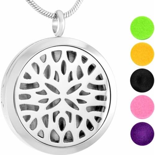MJP0024 Hollow Hypoallegenic 316l Surgical Stainless Steel Aromatherapy Essential Oil Diffuser Necklace Pendant Locket Jewelry