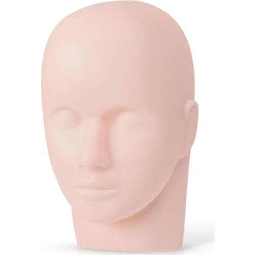 Silicone eyelash grafting model professional head eyelash extension makeup exercise model training head tool