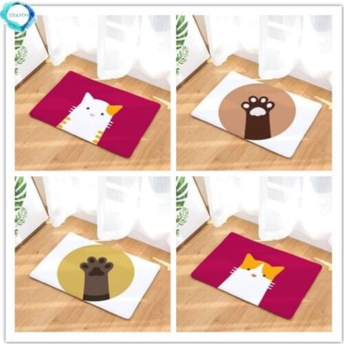 Floor Mat Cartoon Animal Cat Claw Doormat Waterproof Anti-slip Kitchen Carpet Living Room Door Mat Entrance Home Decor 40x60cm
