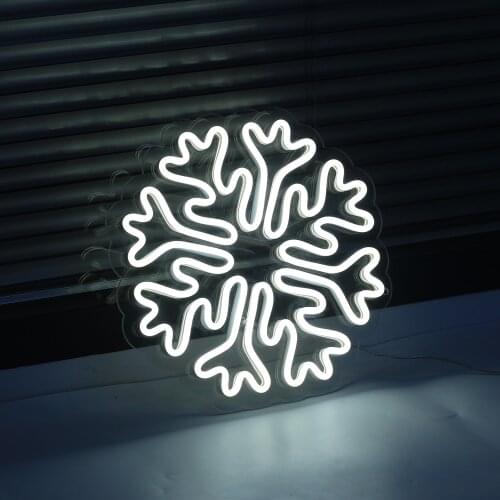 Custom Neon Sign Snowflower visual Light Waterproof Flex Led Acrylic Wall Hanging Home Decoration Neon Bar Lights Neon