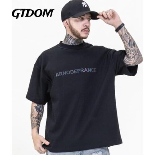 GTDOM Lovers Summer 2021 New T-Shirt Cotton Casual Fashion Colorful Reflective Tees Print Floral Short Sleeve O-Neck T-Shirts