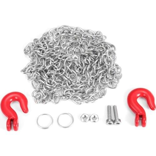 Upgrade Metal 90cm Tow Trailer Chain With Hook For RC Crawler RC Truck