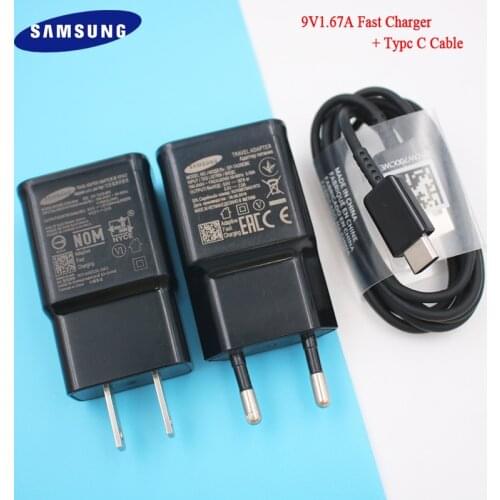 Original Samsung S10 Plus S10E Charger 9V 1.67A Fast Charging Adapter Type C Cable For Galaxy Note 10 Lite A91 A80 A71 A51 A8S