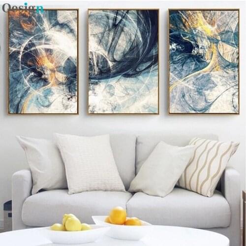 Simple abstract art canvas painting poster messy modular painting picture living room decoration wall art canvas home decoration