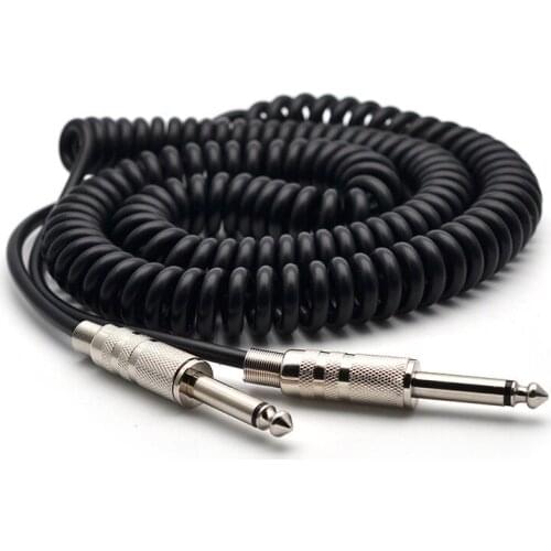 Guitar Spring Cable 6.35/6.5 Guitar Bass o Cable Shield Wire 5M For Connecting the Sound of the Electric Guitar
