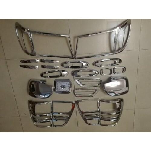RQXR Headlights Tail Lights frame Rear view Chrome Side Mirror Cover decoration for toyota land cruiser 4500 4700 LC100