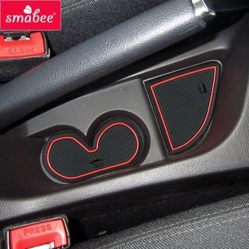 Smabee Car Anti-Slip Gate Slot Mat For Peugeot 307 307SW 307CC 2001 ~ 2011 SW CC Cup Holders Interior Accessories Car sticker