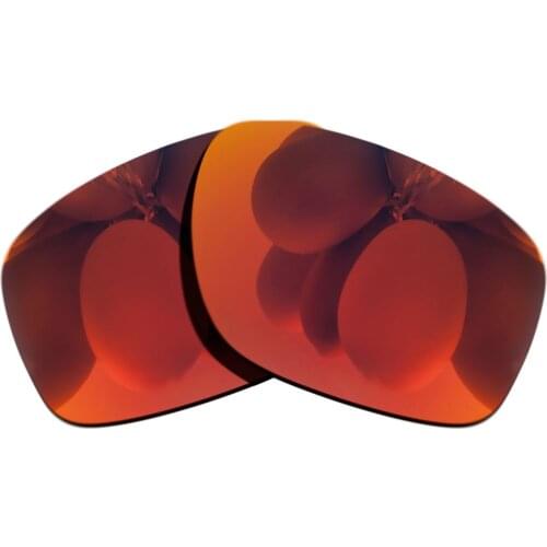 Polarized Sunglasses Replacement Lenses for-Sliver Frame - Fire Red