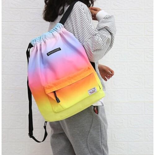 Waterproof Gym Drawstring Backpack Sports Bags for Women Outdoor Hiking Training Fitness Swimming Surfing Bag For Shoes Storage
