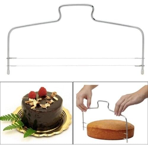 Leveler Metal Wire Cake Cutter Stainless Steel Adjustable Double Line Pastry Butter Bread Slicer Decorating Mold Kitchen Tools