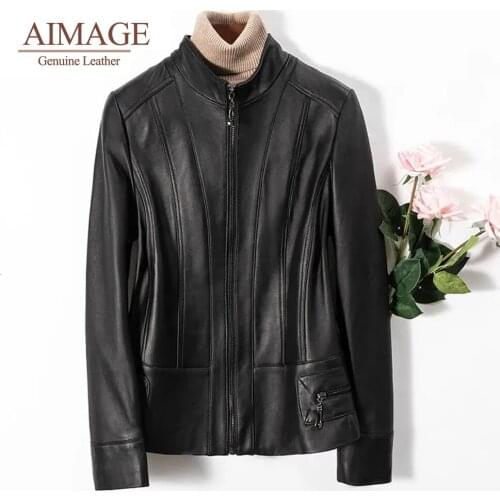 Womens Coat Spring Autumn Suit Real Genuine Leather Jacket Women Clothes 2021 100% Sheepskin Coat Korean Elegant PY134